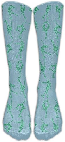 KAKARA Classic Middle Stockings Ice Skating I Love Figure Skating Personalized Socks Sport Athletic Crew Socks For Women Lady Girls