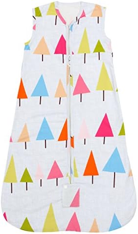 Newborn Baby Girls Sleeveless Sleeping Bag Colorful Trees 100% Cotton Sleep Sack for Baby Girls Sleep Suit Baby Gifts for infants and babies 0-12 months– Kiddy Bird