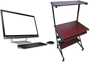 All in One HP 24-b102LA - 23.8" - AMD A6-9210 - 6GB - 2TB - DVD - Windows 10 Home + Mueble de Escritorio