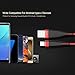 FLOVEME USB C Cable, Durable Type C Charger Braided Cord Data Sync Support 2.4A Fast Charging Cable for Samsung Galaxy S9 S8 PLUS, Note 9 8, LG G6, Pixel 2 XL, Nexus 5X/6P, 6.6ft, Red