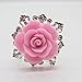 AngHui ShiPin 10pcs Pink Rose Napkin Ring Serviette Holder for Wedding Party Dinner Table Decor Many Color Available for Christmas Table