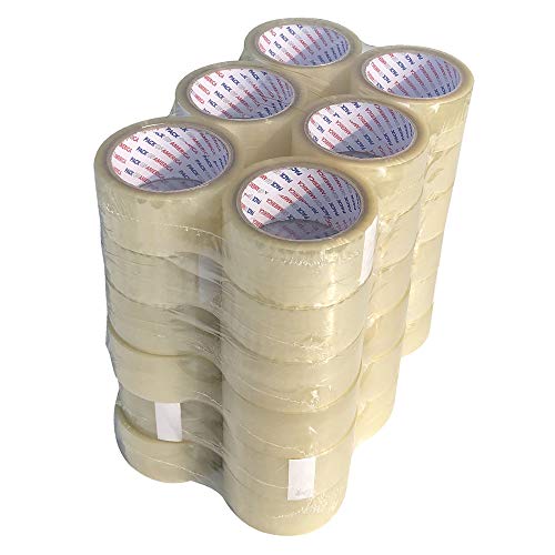 Pack of America 36 Rolls Clear Packing and Shipping Tape 110 Yards 2" 1.8 Mil Economical Adhesive Tapes for Moving Boxes, Carton Sealing, Home & Office Mailing, Commercial Warehouse Depot