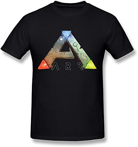 LOHUIOI Men's Ark Survival Evolved ARPG Game Logo T-shirt Size L Black