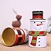 Fashionclubs Christmas Cookie Tins for Gift Giving,3 Set of Metal Nested Cookie Candy Storage Containners Jars Gift Tins with Lids,Snowman Design for Holiday Decor