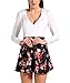 VIISHOW Women's V-Neck Long Sleeves Casual Floral Print Mini Dress