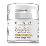 Best Retinol Anti-Aging Anti-Wrinkle For Face Cream Moisturizer by Illustra Skin Care - Organic Hyaluronic Acid, Natural Green Tea, Jojoba Oil, Shea Butter - Moisturizes & Hydrates Dry Skin
