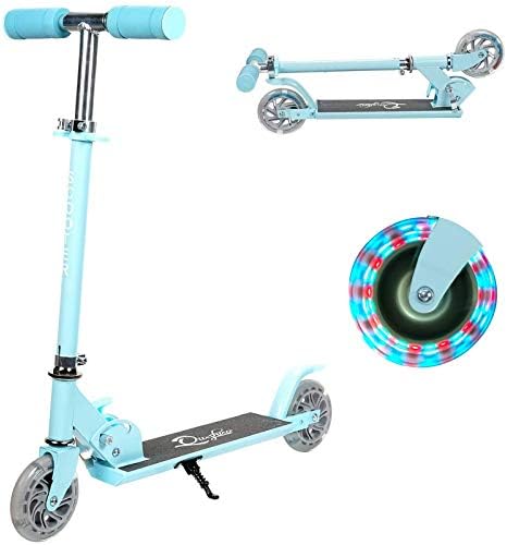 Alteng キックボード キックスクーター スケートボード 2輪折り畳み式 子供用 光るホイール 後輪ブレーキ 3 13歳に向け 3階段調節可能 持ち運びに便利 組み立てが簡単 足踏み式 スポーツ おもちゃ 誕生日プレゼント 安全設計 子供用scooter ブルー Rwenzorisustainable Org