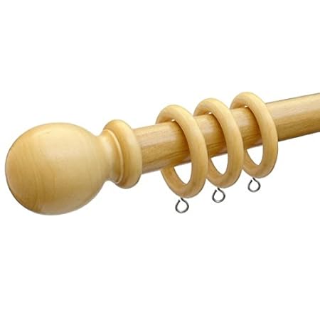 Linens Limited Sanctuary 28mm Wooden Curtain Pole Set Light Ash