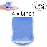 OYOY Round 100 PCS 4" x 6" Odorless PVC Clear End Shrink Wrap Bags for Soaps, Bottles, Bath Bombs Packaging, Gift Baskets, DIY Handmade Crafts Bags, Round Use Better!