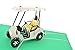 PopLife® Golf Cart 3D Pop Up Father’s Day Card - Happy Anniversary, Retirement Gift, Valentine's Day card for Him, Birthday - Golfing Gift for Husband, Card for Golfers - for Son, Father, Grandpa