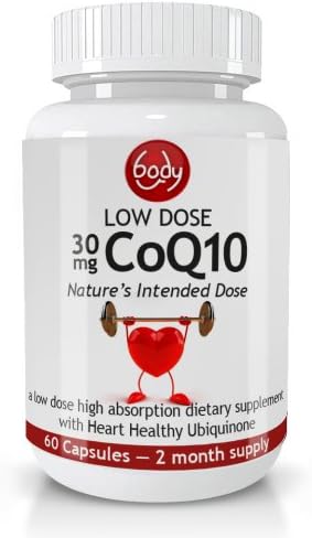 CoQ10 Ubiquinol - With Heart Healthy Ubiquinone - Replace Depleted CoQ10 Levels Now. Specifically Formulated For Those Between The Ages Of 30-45 Years Young - Coenzyme Q10 Supplement In Capsule 2 Month Supply - Body By Natra