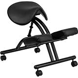 Flash Furniture Ergonomic Kneeling Chair with Black Saddle Seat