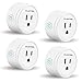 Smart plug, OUKITEL Mini Wifi Outlet Works With Alexa, Google Home & IFTTT, No Hub Required, Remote Control Your Home Appliances from Anywhere, ETL & FCC Certified,Only Supports 2.4GHz Network(4 Piec