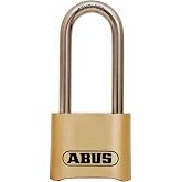 ABUS 180/50 Solid Brass Combination Padlock | Long Stainless Steel Shackle (2-1/2")