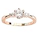 Gieschen Jewelers 'Radiant' 14K Gold-Plated (Rose/White/Yellow) Three-Stone CZ Crystal Ring