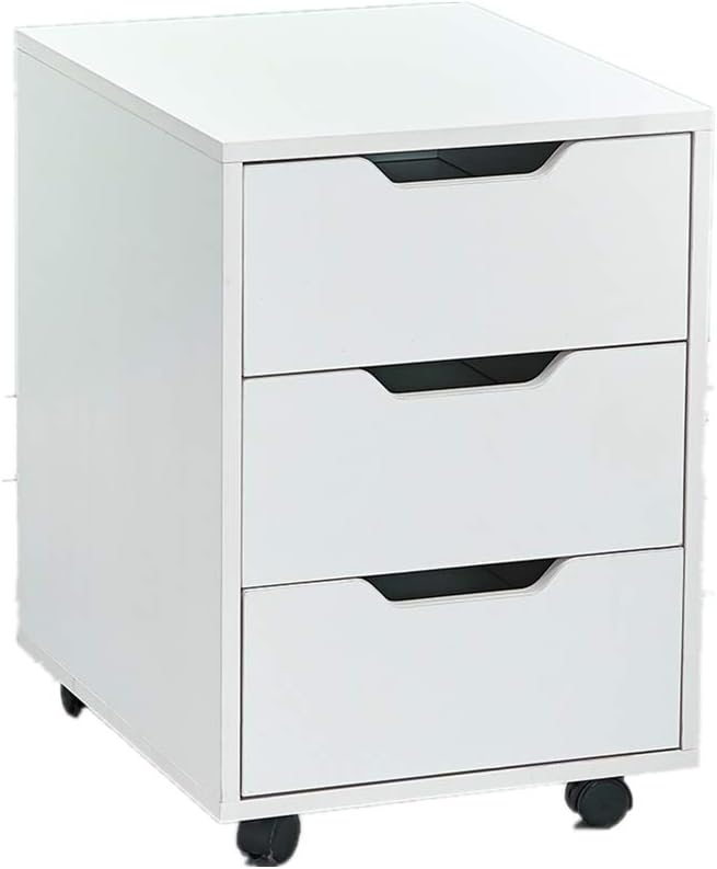 Ansley Hosho White Small Filing Cabinet Under Table Mobile File Cabinet Heavy Duty 3 Drawer Desk Padestal Desks Side For Home Office Documents Amazon Co Uk Kitchen Home