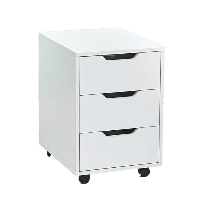 Ansley&HosHo White Small Filing Under Table Mobile File