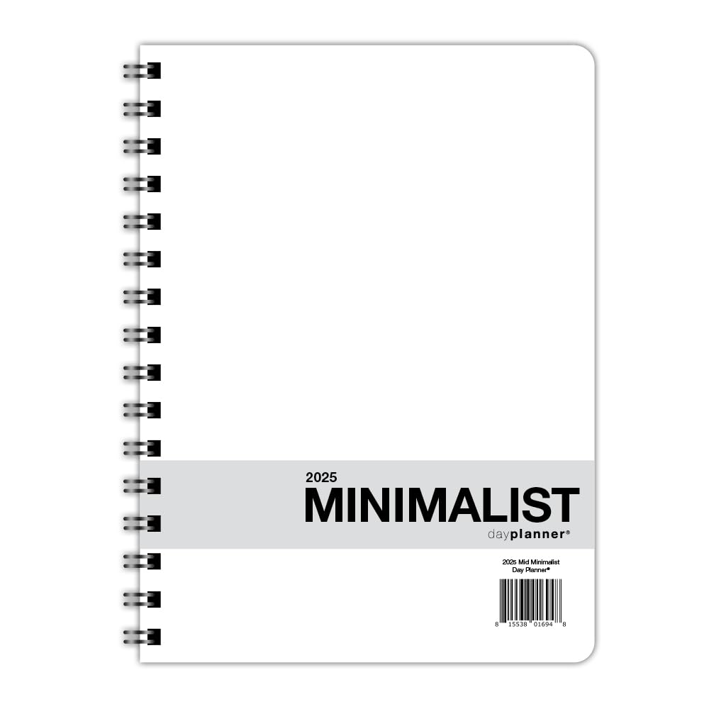 Dated Minimalist DayPlanner - 12 Monthly Calendar