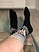 Balanced Co. Prison Mike Dress Socks Michael Scott Funny Socks Crazy Socks Casual Cotton Crew Socks (Black/Gray)