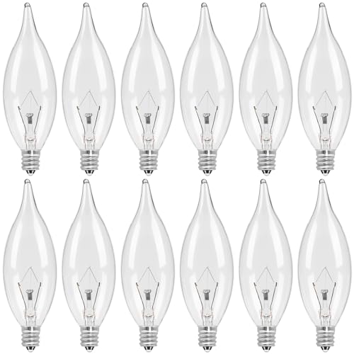 COLWATT 12-Pack E12 Incandescent Candle Light Bulbs