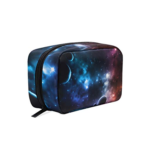 Beautiful Psychedelic Galaxy Universe Cosmetic Bag Toiletry Storage Bag Travel Bag for Brushes Jewelry Accessories Collection