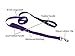 Lambow Jet Storm 8.2 Feet Double Handled Dog & Horse Leash with Tag, Purple