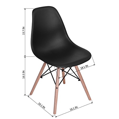 image for Set of 4 Kitchen Chair, Warmcentre Modern Style Side Chair with Natura