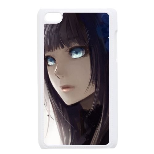 Anime Girl With Black Hair And Blue Eyes Ipod Touch 4 Case White