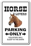 HORSE LOVERS Parking Sticker gag novelty gift funny rider riding breeder ranch pony