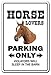 HORSE LOVERS Parking Sticker gag novelty gift funny rider riding breeder ranch pony