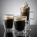 Luigi Bormioli Double Walled Glass Coffee Mugs - 10¼ Ounce (2 Pack) Double wall glass Insulated Espresso Cups for Cappucino, Latte, Perfect Tea Glasses Keeps Hot - Cold Beverages, Oven -Microwave safe