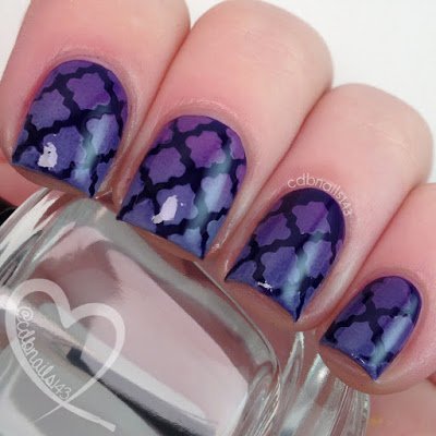 Quatrefoil Almaz Stencils Nail Vinyls By Twinkled T - 1 Sheet of 16 Stencils