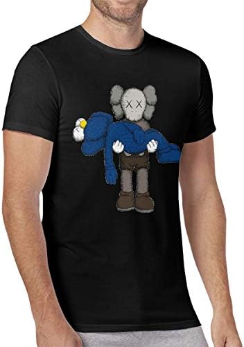 Kunisom KAWS T Shirt Short Sleeve Sports Shirt Gym Tees for Men
