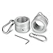 UPSTONE Aluminum Flagpole Rotating Rings, 360° Anti Wrap Flag Pole Mounting Rings with Carabiner for 1.25 Inch Diameter Flag Pole - Tangle Free, Silver, Pack of 2