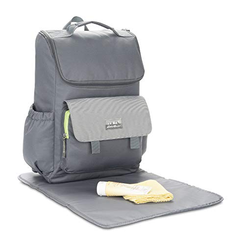 eddie bauer flannel backpack gray