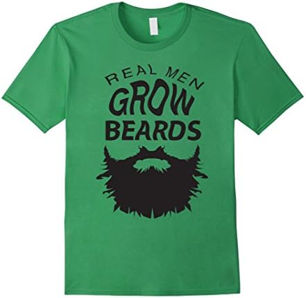 Mens Real Men Grow Beards T-shirt Facial Hair Lovers Large Grass