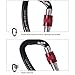 25KN Rock Climbing Carabiner, D-Shaped Hot-Forged Magnalium Locking Climbing Hook Holds 5511lbs with Screwgate Clip Climber Hiking Carabiner Outdoor Sport Tools CE Certified (Black, 4 Pack)