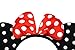 Mickey Mouse Ears Solid Black and Bow Minnie Headband for Boys and Girls Birthday Party or Celebrations Set of 2