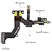 MMOBIEL Front Face Camera for iPhone 5 Proximity Sensor 1,2 MP Light Motion Flex Cable incl Microphone Cable 2 x Screwdrivers for easy installation
