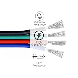 22 Gauge 4Pin Extension Wire, EvZ 22AWG 4 Conductor