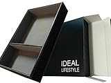 Valet Tray, Bedside Nightstand, Desk, Dresser or Drawer Organizer, Catchall Caddy, Storage, GiftBox Included, Black by Ideal Lifestyle