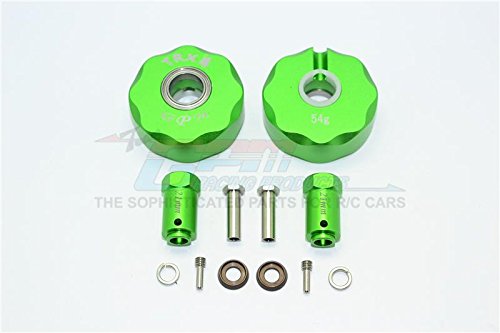 Traxxas TRX-4 Trail Defender Crawler Upgrade Parts Aluminum Pendulum Wheel Knuckle Axle Weight + 21mm Hex Adapter - 1Pr Set Green