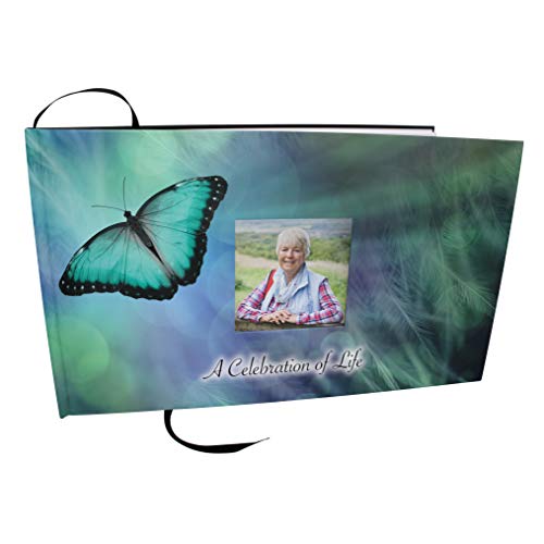 Bokeh Butterfly, Photo Funeral Guest Book Celebration of Life, Guest