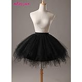 Women Black 50s 80s costume Vintage petticoat bubble tulle party accessory tutu