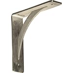 Ekena Millwork BKTM02X08X08LESS  2-Inch W x 8-Inch D x 8-Inch H Legacy Bracket, Stainless Steel