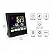 Digital Indoor Weather Thermometer, Weather Channel Thermometer, Temperature and Humidity Monitor with Alarm Clock, Time Date and Large Night Lighting LCD Screen Displaying
