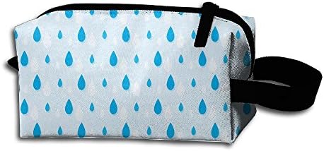 Storage Bag Travel Bag Blue Sky Rainy Seamless Cosmetic Bag Portable Travel Makeup Bag