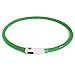 BSEEN Light Up Dog Collars - Silicone LED Dog Collar, Cuttable Lighted Puppy Collar, Glowing Dog Walking Lights for Small Medium Large Collars (Green)