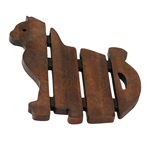 Wooden Cat Trivet | Teapot Coaster | For Hot Pots, Pans, Dishes | Kitchen, Table Decor, Accessory