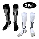 SUNFUNG Graduated Compression Socks 20-30 mmhg For Nurses Cycling Runners Fitness Weight Lifting Maternity Teachers For Men and Women